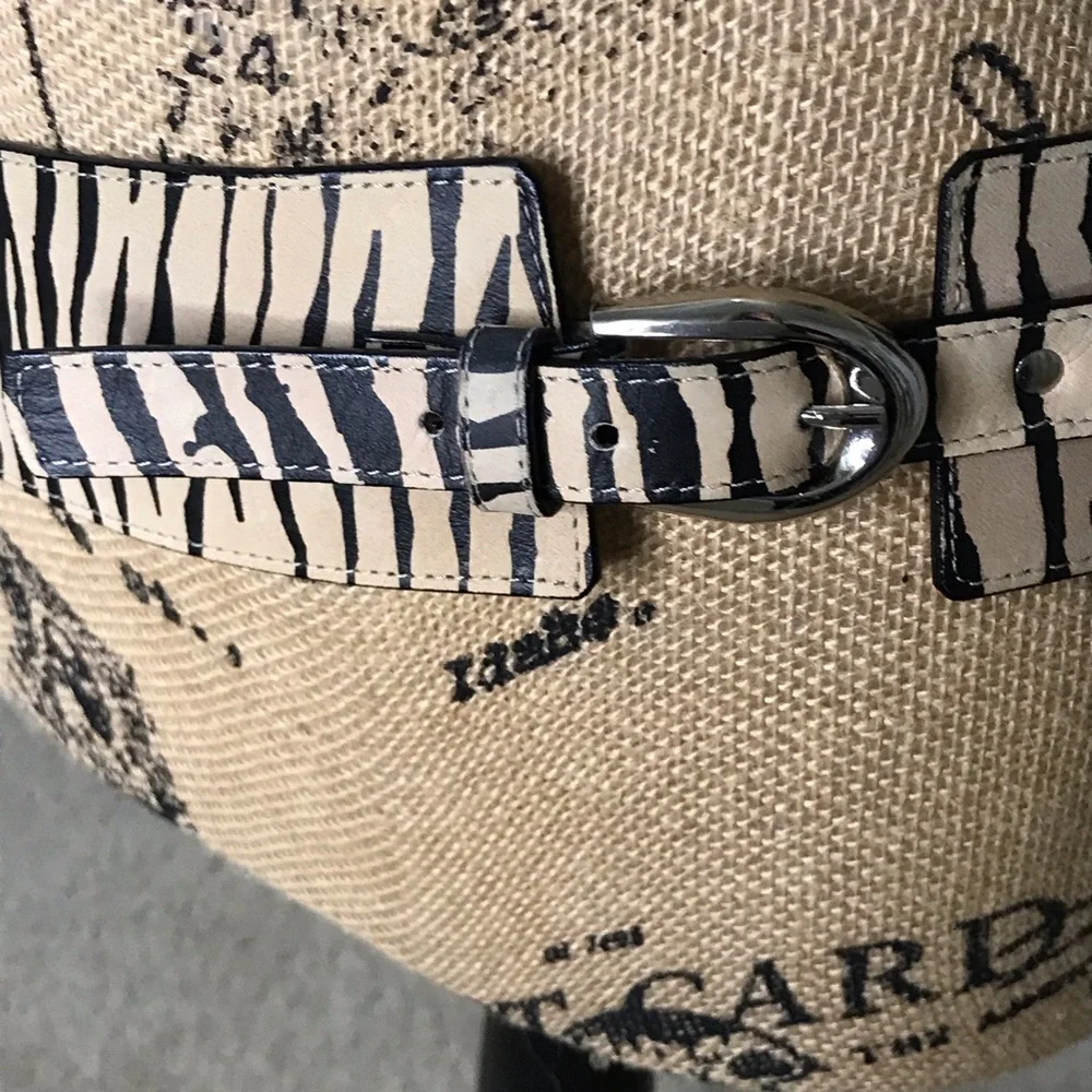 Y2K Carmen Steffens Zebra Print Adjustable Belt